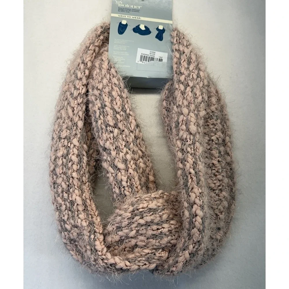 WOMEN'S ISOTONER INFINITY SCARF Pale Pink NWT